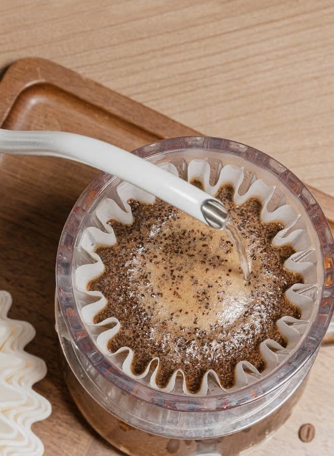 Hoasis 1-2 Cups of Coffee Filters, 50 Pieces of Hand Brewed Coffee Filters, Coffee Filter Basket Wavy Coffee Filter for Drip Coffee Makers No.155 - Image 5